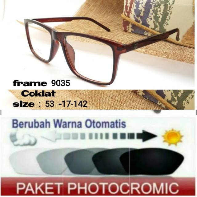 Frame Kacamata Sporty Trendy, Kaca mata Terbaru, Kacamata Minus Plus Anti Radiasi PHOTOCROMIC