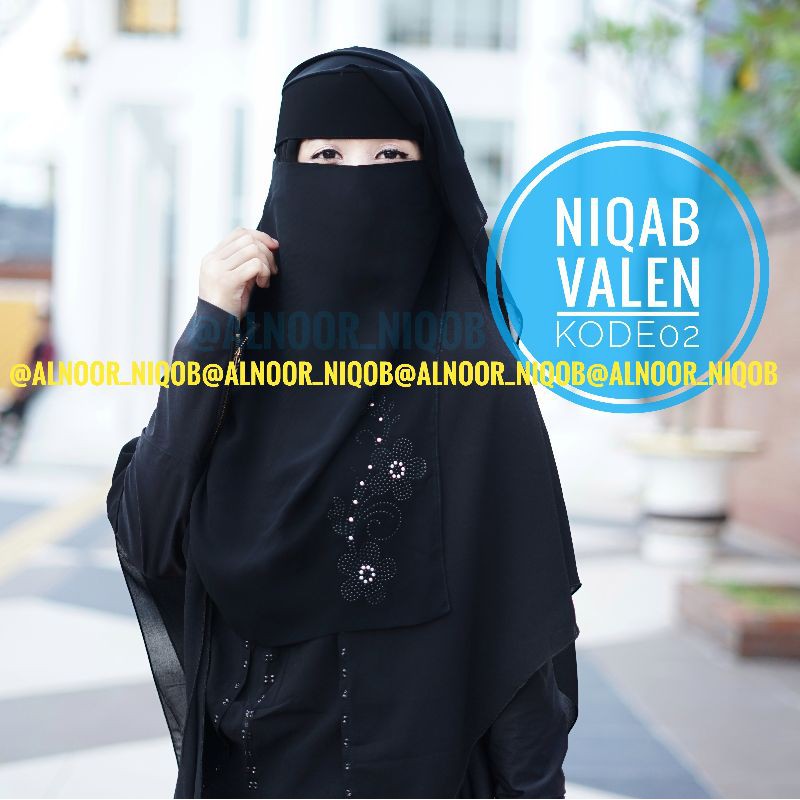 niqab VALEN kode 02 cadar bandana by alnoor niqob temboro indonesia cadar poni nikop cantik