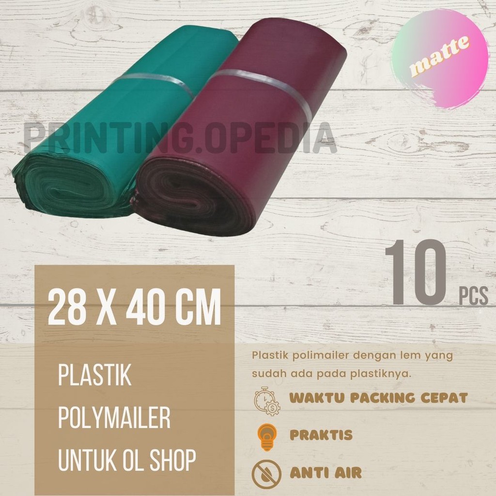 

Plastik Polymailer 28x40cm (10 pcs) - Matte