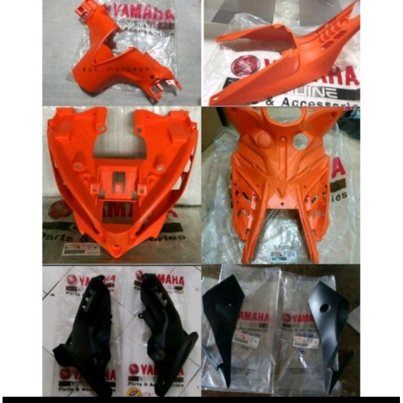 COVER PAKET DEPAN BODY KASAR Jupiter MX NEW 135 ORANGE BIRU ORIGINAL  YAMAHA YGp