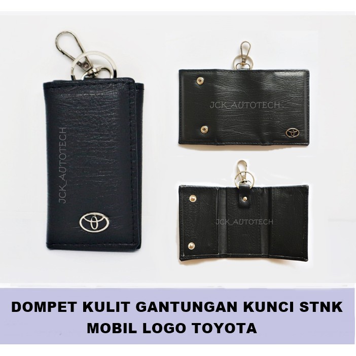 Dompet kulit gantungan kunci STNK Logo Toyota Sienta