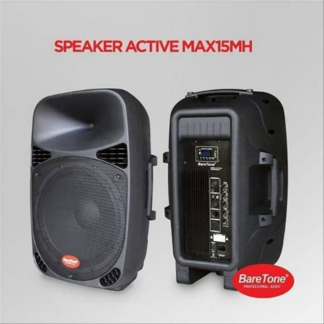 SPEAKER AKTIF 15 INCH  BARETONE MAX15MH ORIGINAL SEPASANG MAX 15 MH