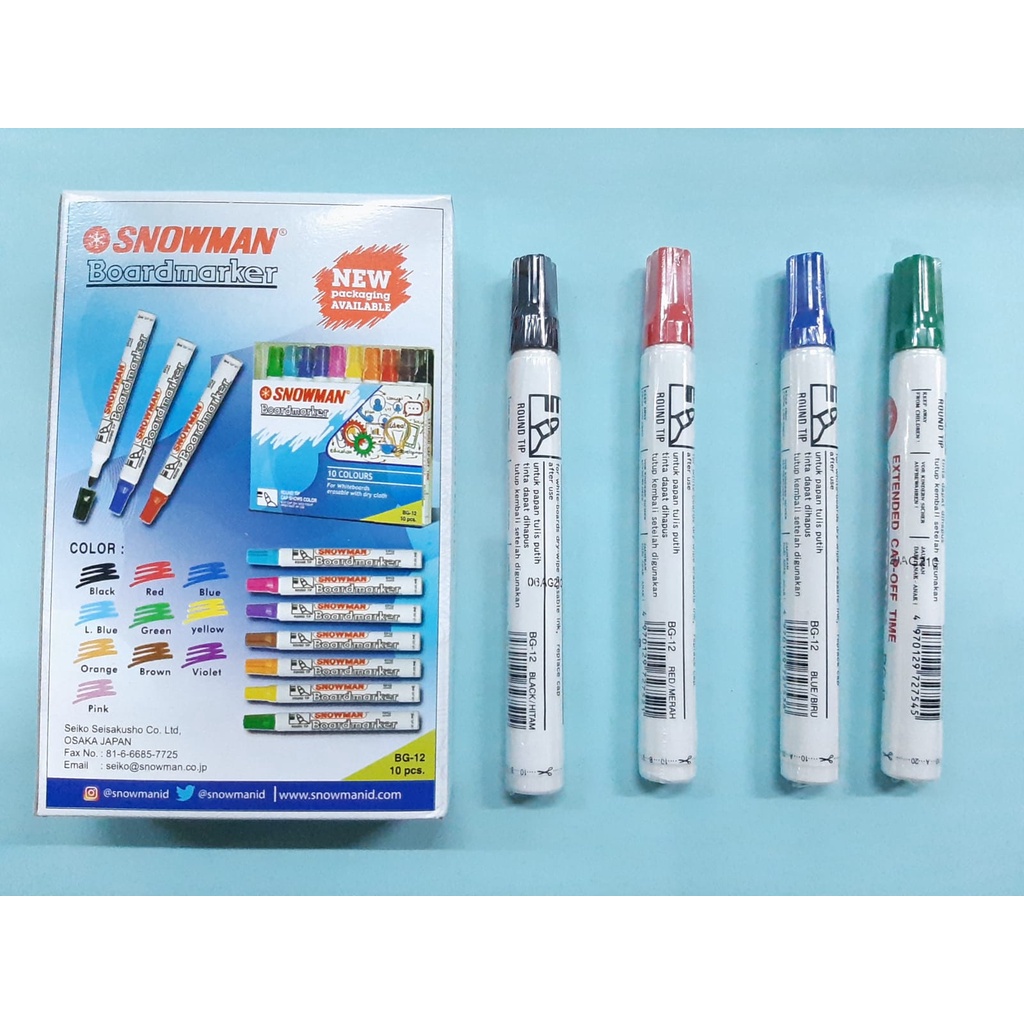 

Snowman Spidol papan tulis BG-12 HItam, Biru, Hijau, Merah Marker dapat dihapus SPIDOL PAPAN TULIS SEKOLAHAN KANTOR