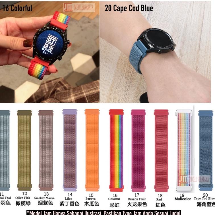 gt✥Best Seller Tali Jam 20mm Woven Sport Loop Strap Samsung Gear S2 Classic / Garmin Venu / Venu SQ Square 73