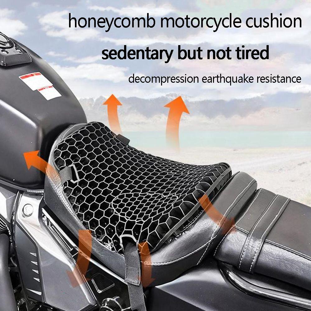 Top Bantal Kursi Motor Pereda Tekanan 3D Anti Slip Gel Honeycomb