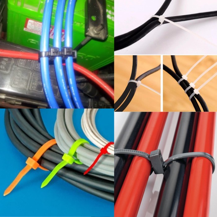 Kabel Tis Besar Kecil Pengikat Kabel Super Kuat Cable Tie Bermacam Ukuran Berkualitas Putih Hitam