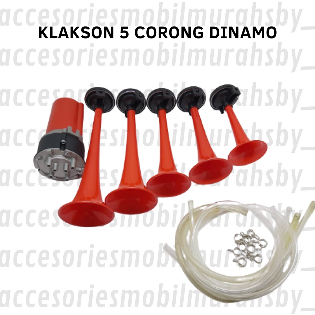 Klakson 5 corong terompet dinamo elektrik Telolet terompet 12v dan 24v suara nyaring