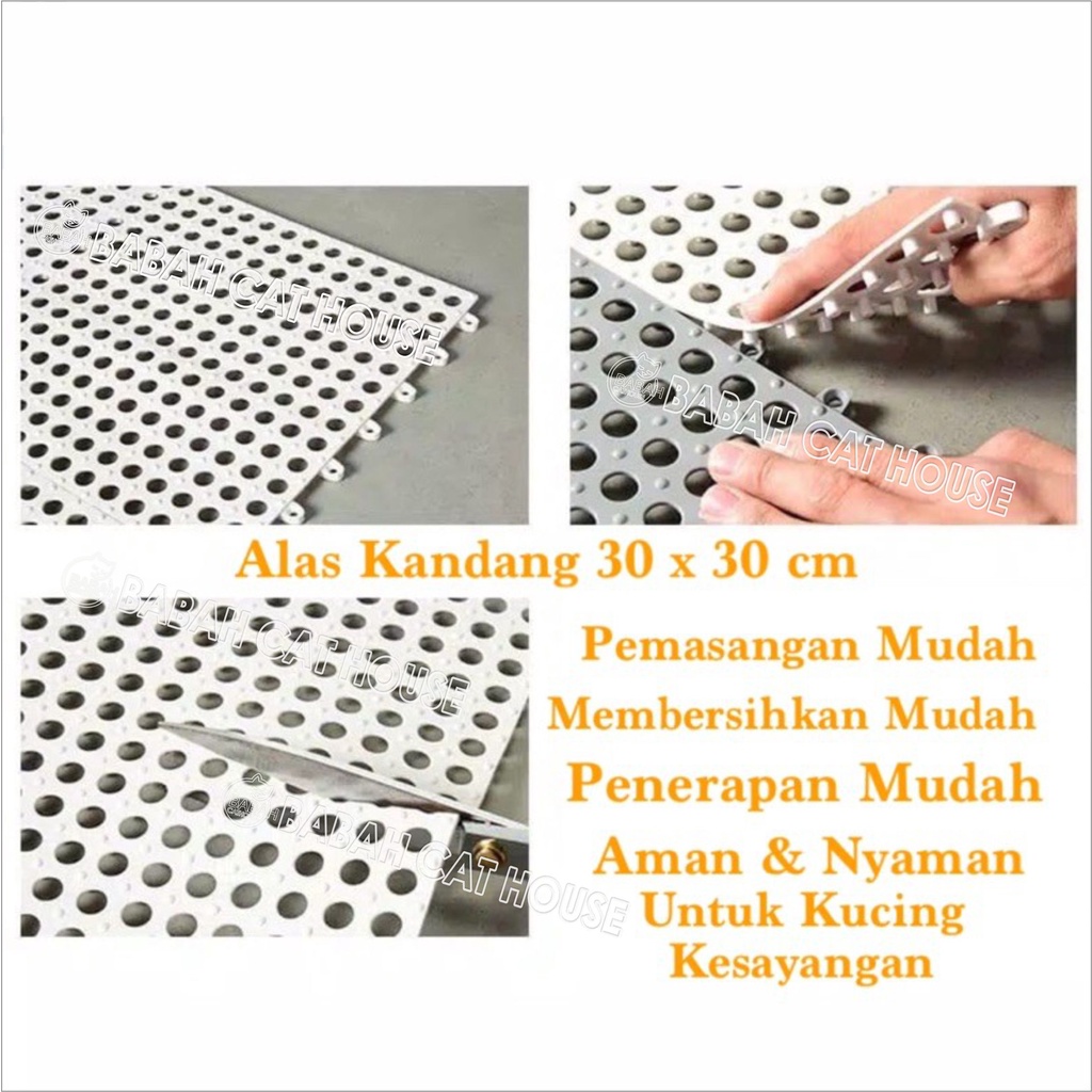 ALAS KANDANG Kucing Anjing Tatakan Karpet Hewan Murah Anti Air Plastik Karet Kelinci Tingkat Matras-3
