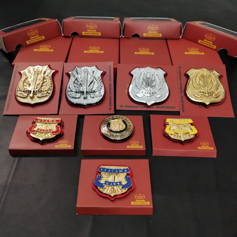 ATRIBUT SATPAM / KEWENANGAN SATPAM / PIN MITRA POLRI / PIN GADA PRATAMA / PIN GADA MADYA / PIN GADA 