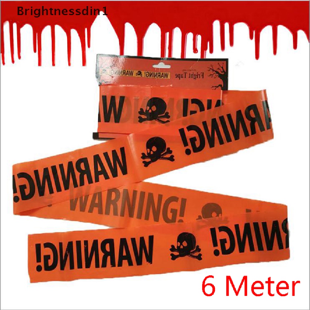 1 In 1 Tape Tanda Peringatan Untuk Properti Pesta Halloween