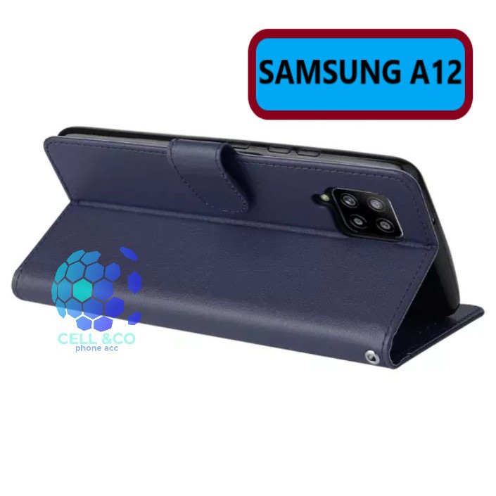 Flip cover SAMSUNG A12 Flip case buka tutup kesing hp casing flip case leather wallet