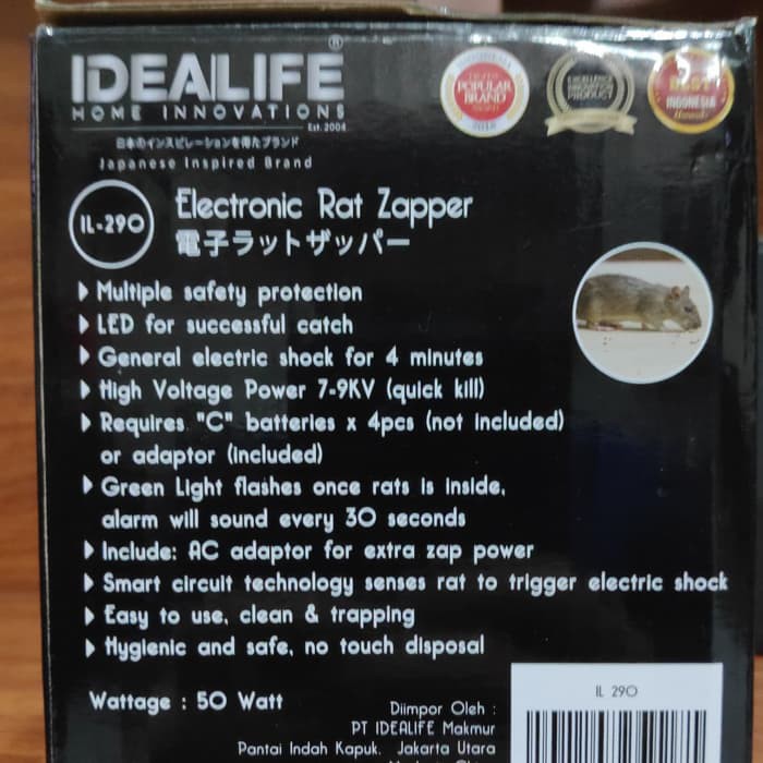 Perangkap Pembunuh Tikus Setrum Listrik Rat Zapper Idealife Il-290 Murah