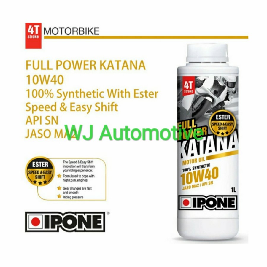 IPONE Full Power Katana 10W40 Jamin 100% Asli Perancis