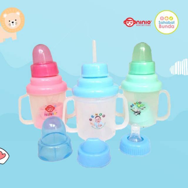 Botol Ninio Tempat Minum Bayi 3in1