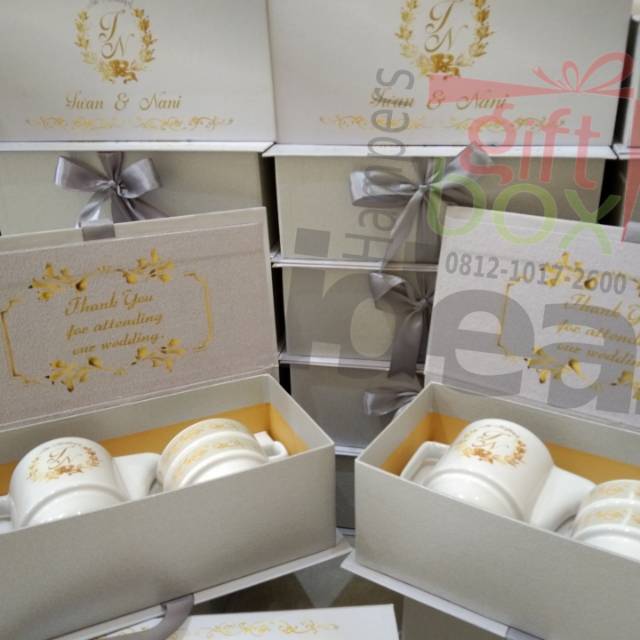 Gift Box Book costum ,inside teko zoey 2 cangkir