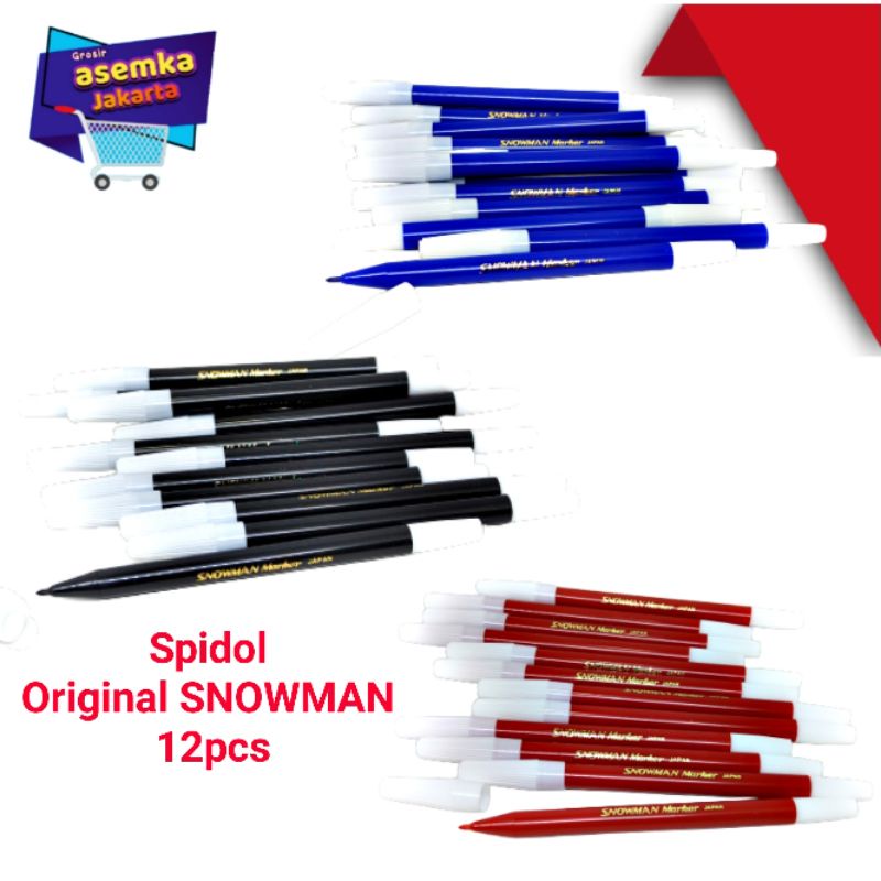 Spidol kecil snowman 12pcs
