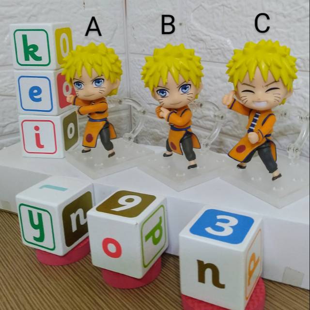 Figur Naruto Chibi - Action Figure Mainan Pajangan Patung Topper  Miniatur Anime Chubby