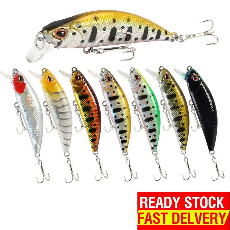 &lt;Flash Sale&gt;Shengyao 1Pcs 50mm 5g Sinking Minnow Umpan Pancing Bentuk Ikan Kecil Fishing Lure Swimbait Bass Bait Wobbler