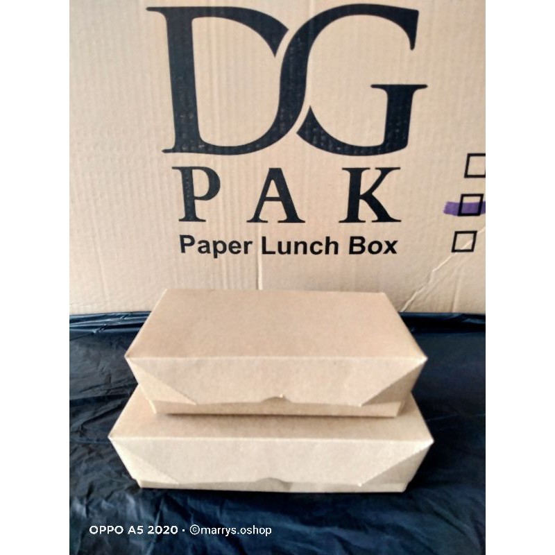 

Paper lunch box coklat laminasi S M L