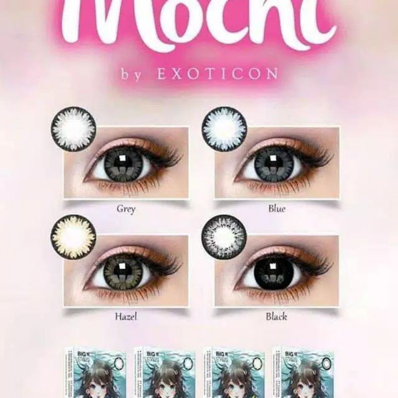 Softlense - soft lense mochi by exo - big eyes korea free lens case (tempat lensa)