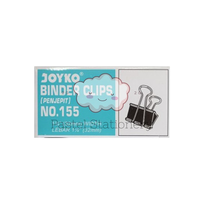 

Binder Clip 155 Joyko - Clips Klip Penjepit Kertas Hitam Joyko