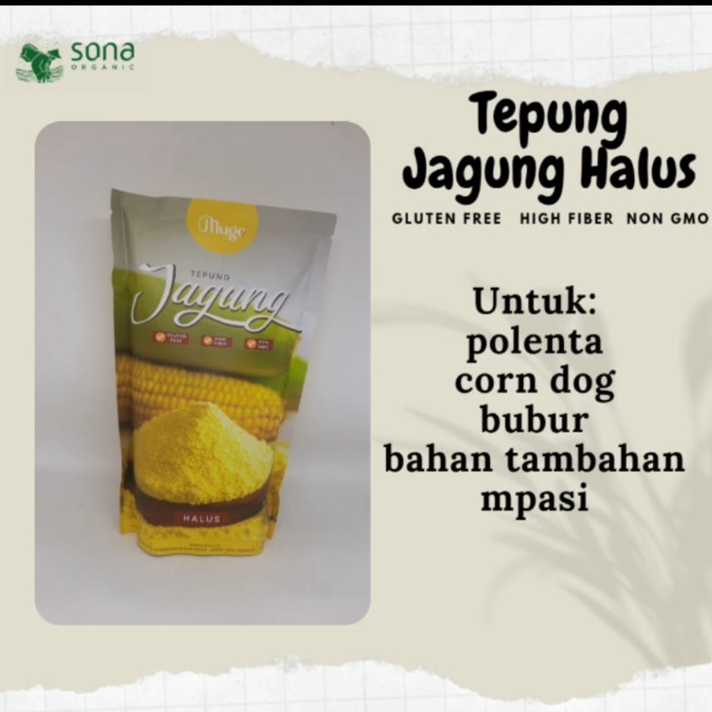 

Tepung Jagung Halus 500gr - Mugo - Polenta Corn Meal Halus Non GMO