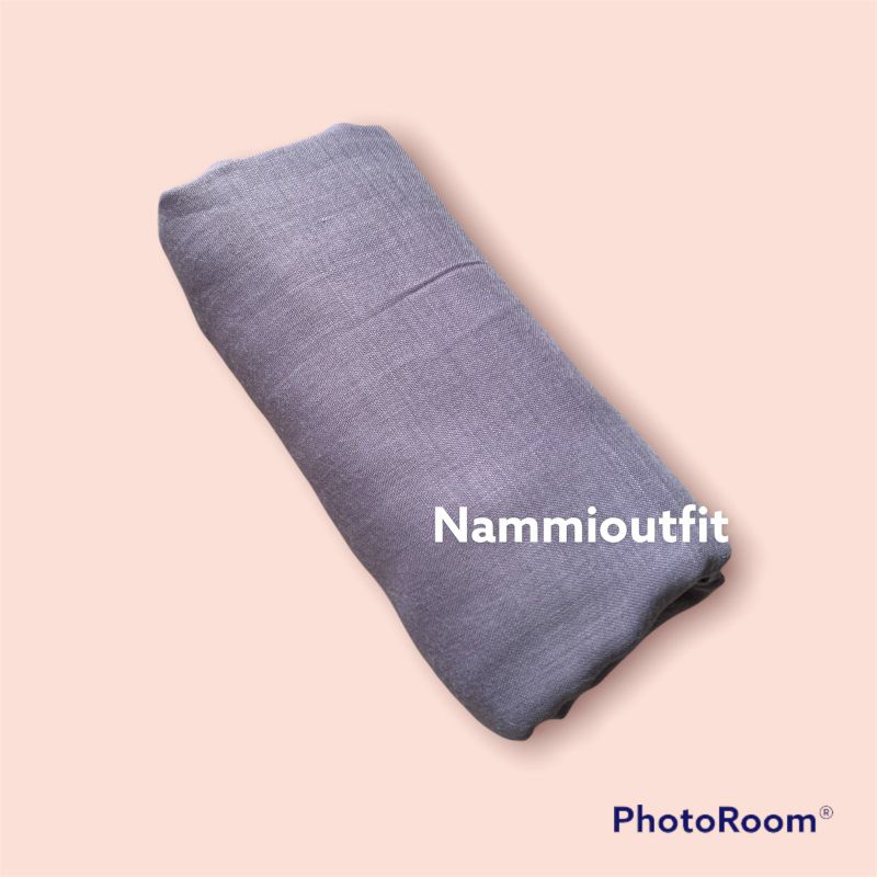 Hijab Segi Empat Paris Premium Free Gift-Grey