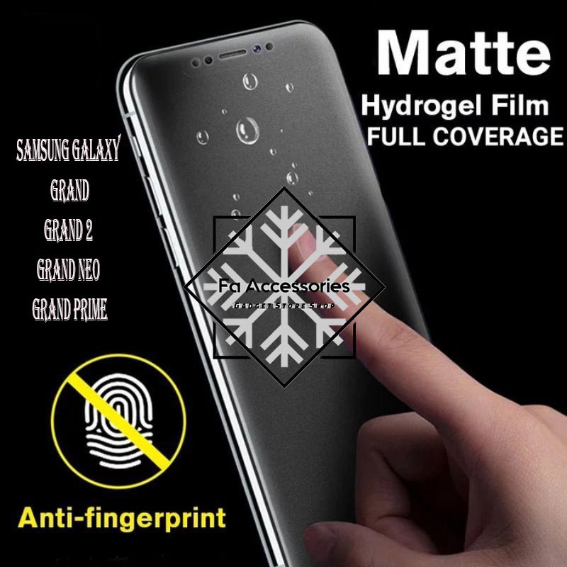 FA ANTI GORES JELLY HYDROGEL MATTE SAMSUNG GALAXY GRAND 2 NEO PRIME FULL SCREEN PROTECTOR SHOCK