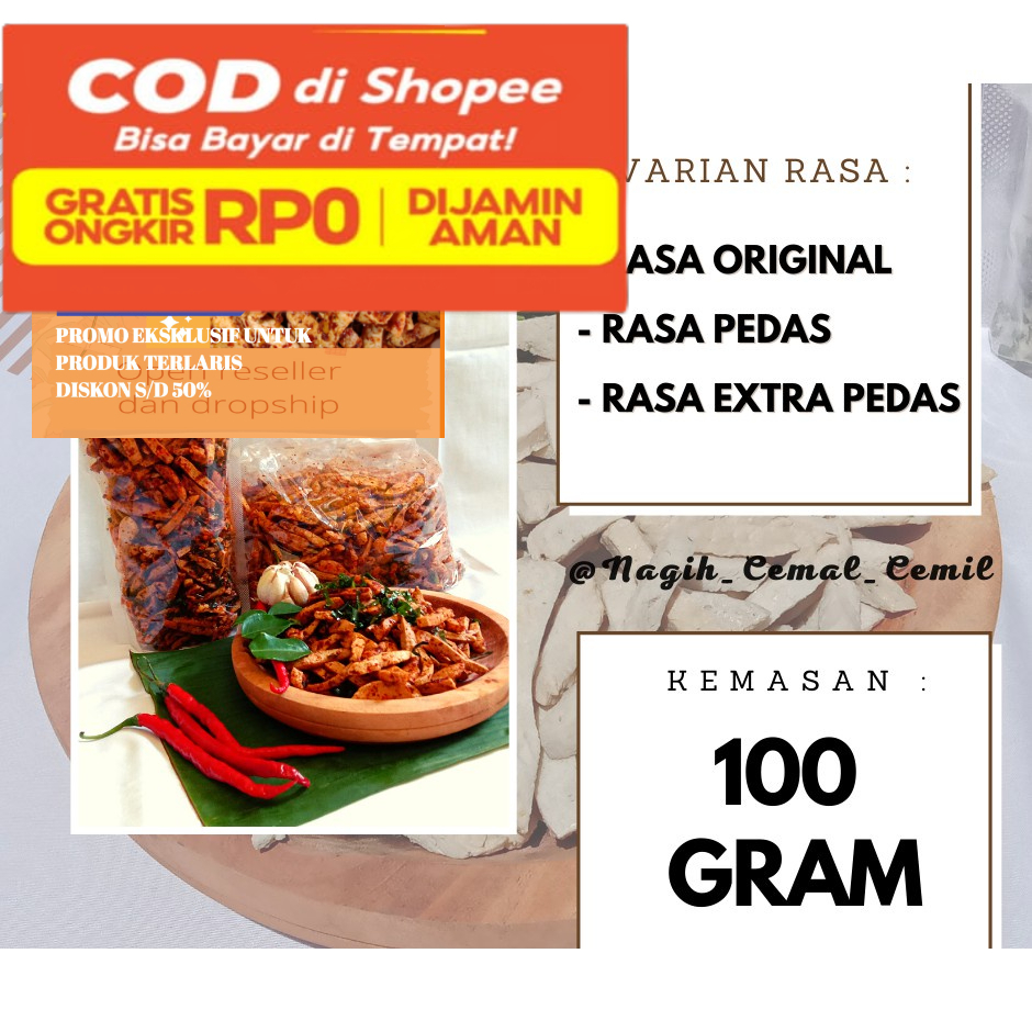 

BASRENG STIK BUMBU BASAH DAUN JERUK/ BASRENG PEDAS 100 GRAM