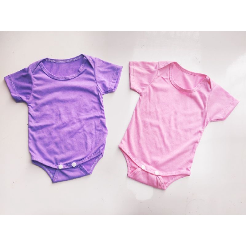 Baju Bayi Newborn Jumper Bodysuit Jumsuit Lengan Pendek Katun Adem Warna Polos