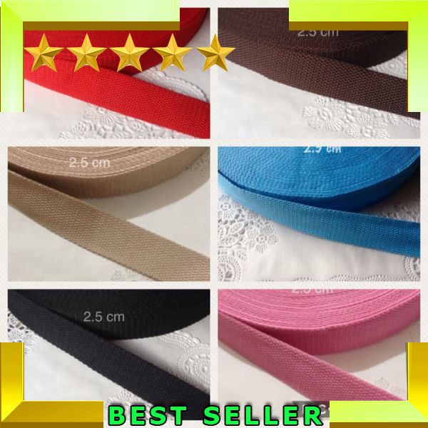 Sale Webbing 2.5 cm Katun Poly (Roll)