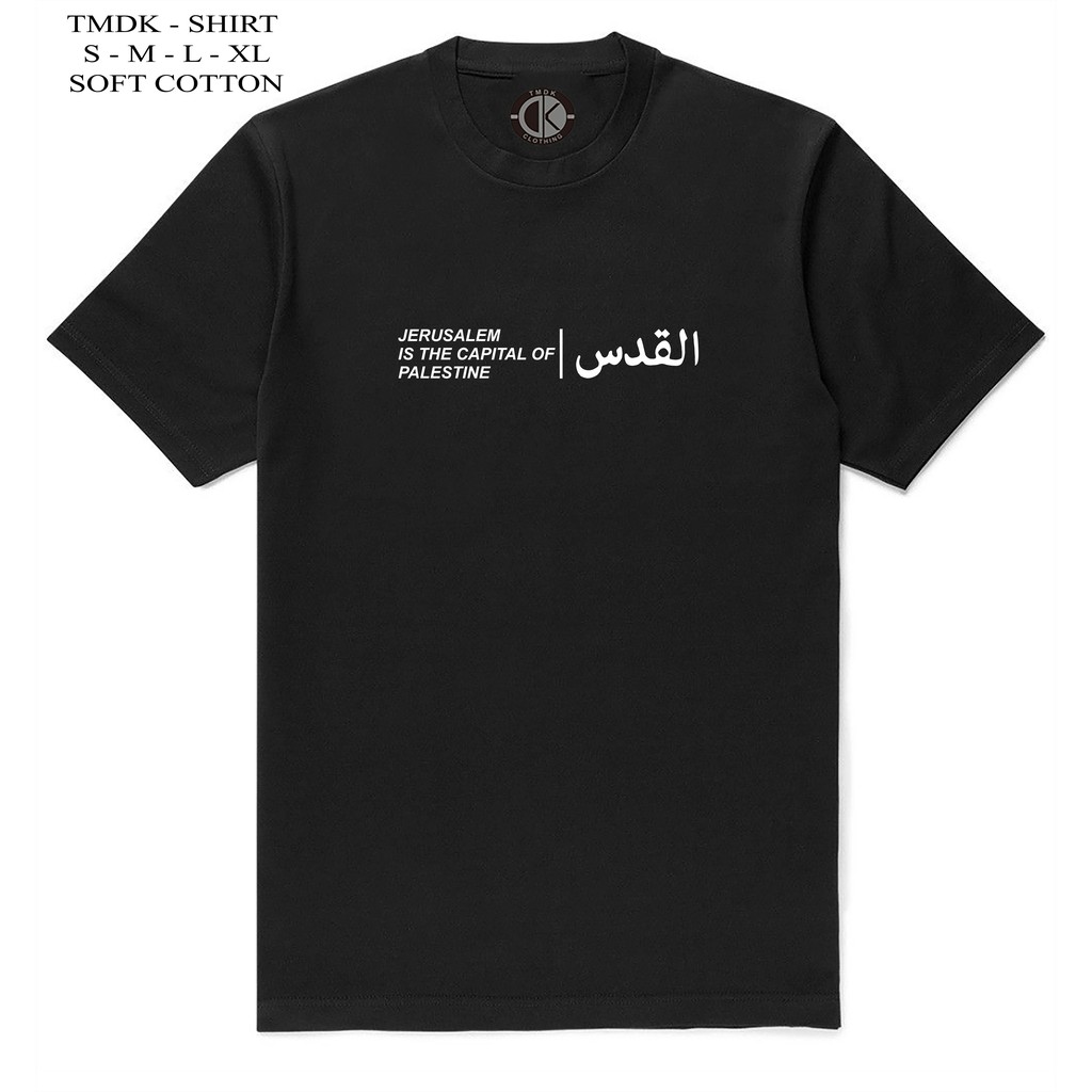 Kaos Al Quds Palestina Kaos Pria Cowok Kaos Dakwah Muslim