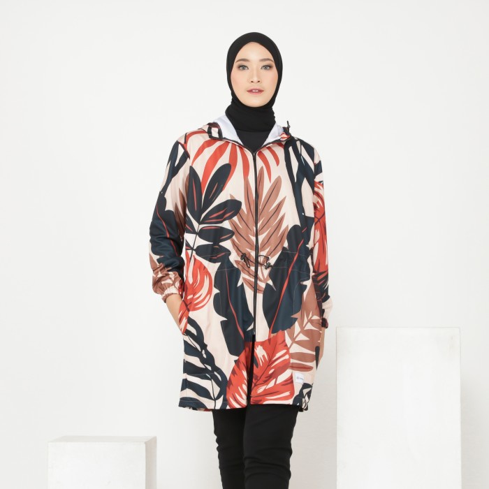 JAKET PRINTING WANITA-JAKET OLAHRAGA SEPEDA GOWES WANITA LONG - Lesti, XL fit to XXL