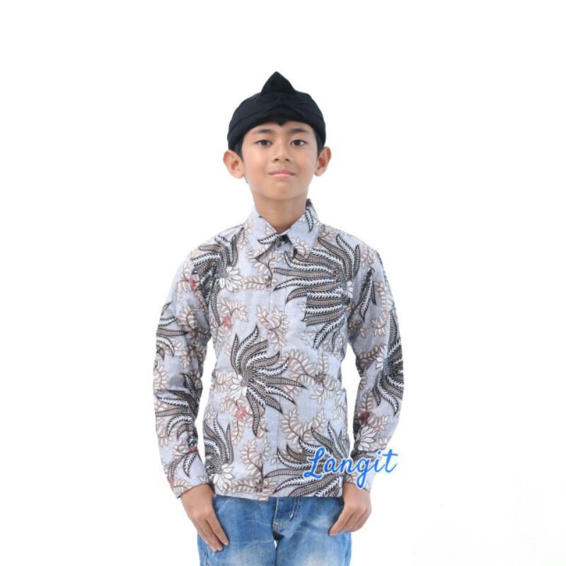 Kemeja batik anak lengan panjang usia 2-12th termurah dan berkualitas tinggi (realpict) dengan foto