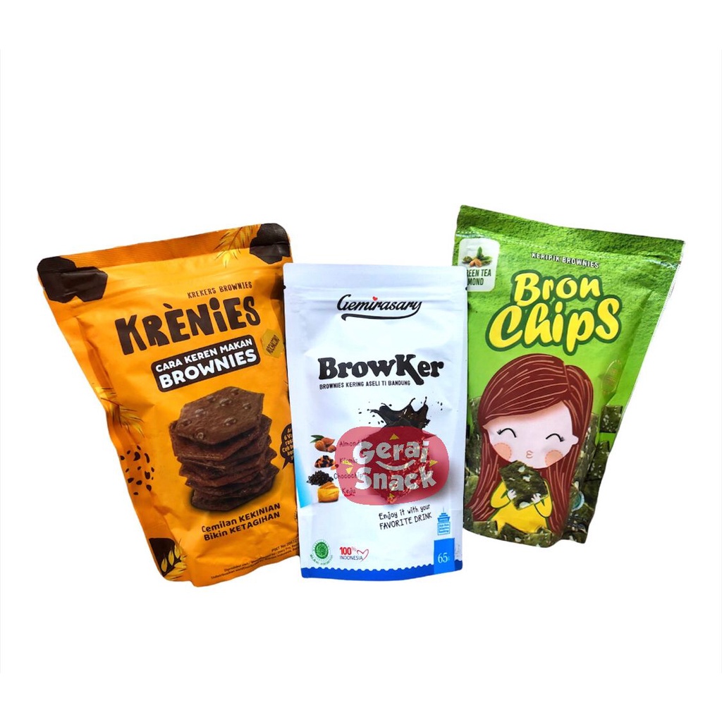 Bundling 3 - Krenies - Browker - Bron Chips Brownies Kering Random Rasa