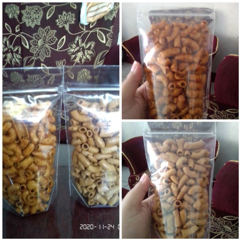 

makroni bantet 100 gram, enak gurih dan pedas