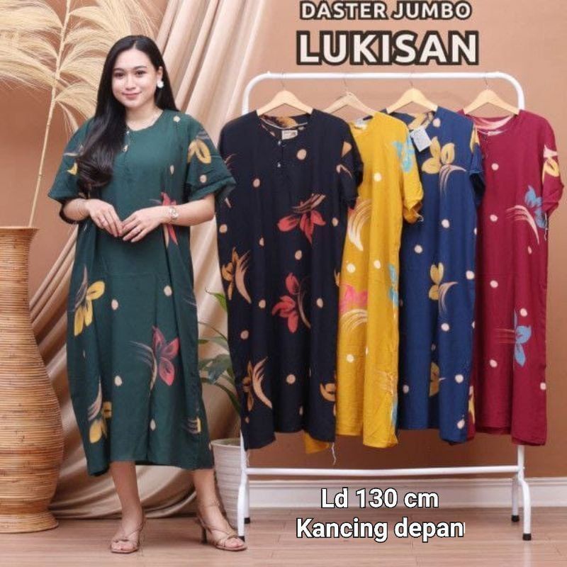 ECER DASTER JUMBO LD 130 CM / DASTER IBU UKURAN XXL /DASTER BUSUI /DASTERJUMBO MOTIF TERBARU / PAKAIAN WANITA-6