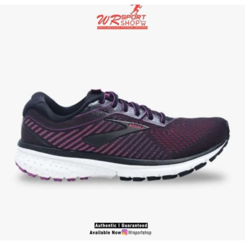 Brooks Ghost 12 Womens Running - Black/Hollyhock ORIGINAL