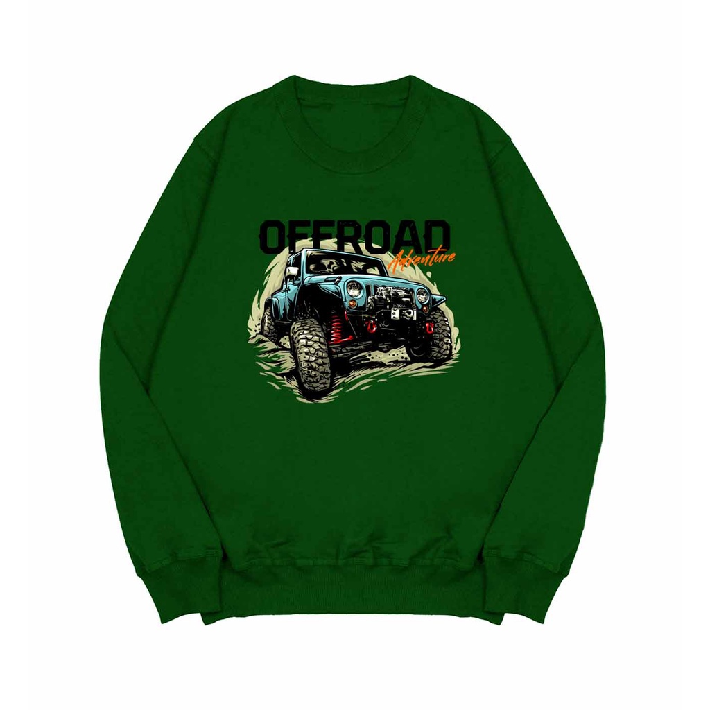 Sweater Crewneck Pria Off Road Pria Fleece M - XXL