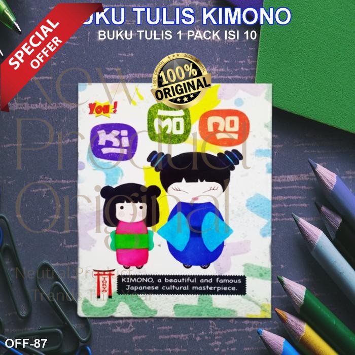 

Trmurah Suplier BUKU TULIS KIMONO buku catatan kecil sidu alat tulis buku Warna ukuran tersedia full size