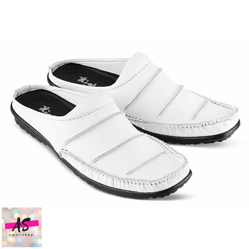 SEPATU SANDAL PRIA / SENDAL BUSTONG COWOK GOLFER GF.2401 PUTIH ORI