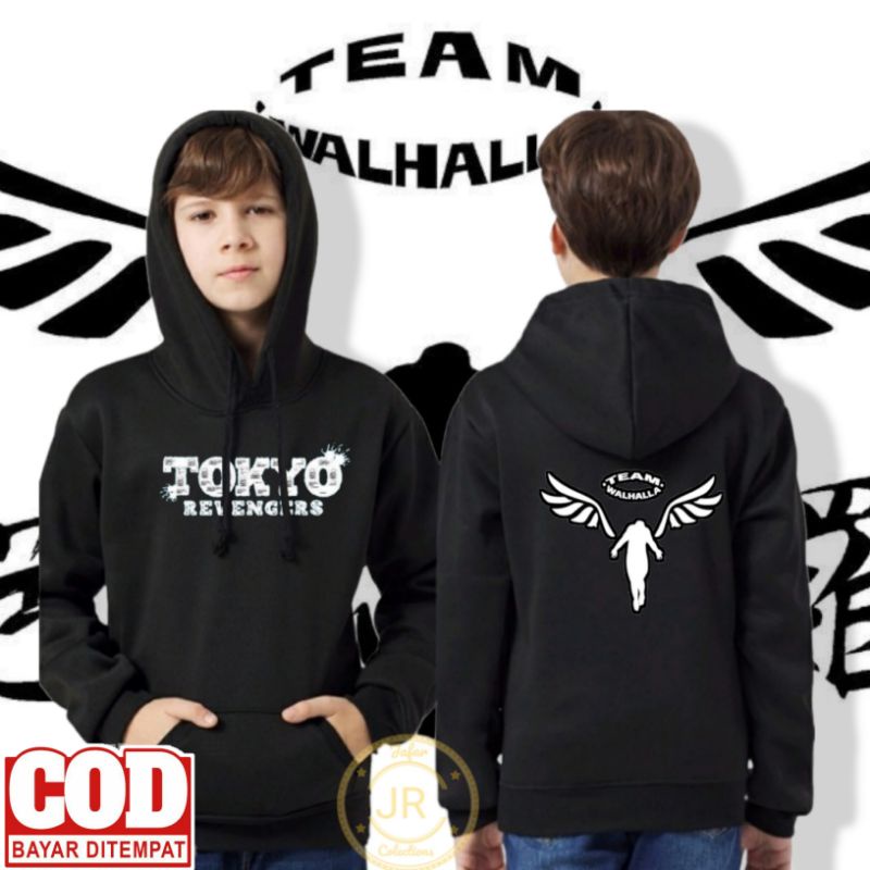 Jaket sweater Hoodie anak anak valhalla walhalla /hoodie tokyo valhalla anak laki laki terbaru