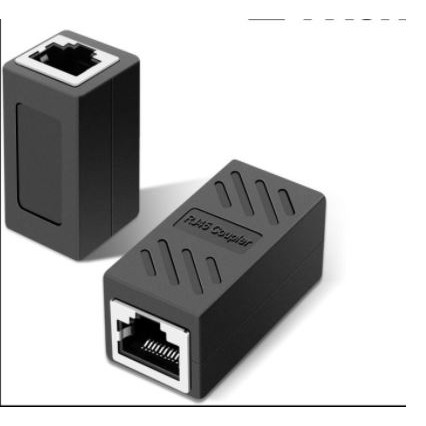 Connector Barrel rj45 coupler 1-1 cat 5 5e 6 6e 6a 7 ethernet gigabit - Konektor barel lan female single