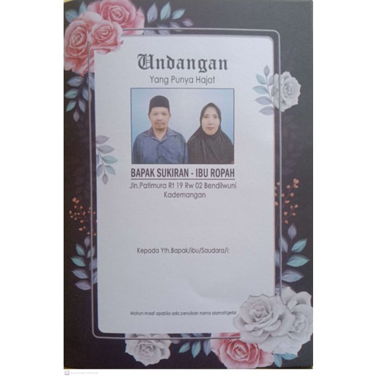 

undangan pernikahan custom