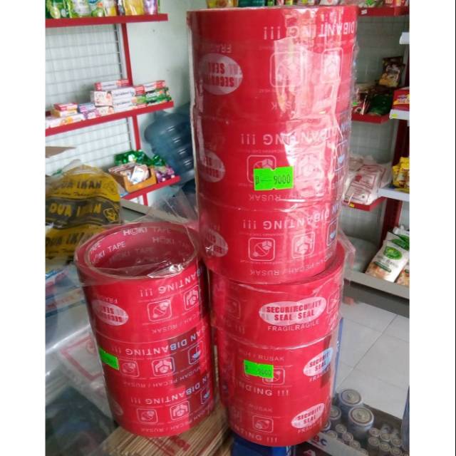 

PLESTER LAKBAN FRAGILE MURAH MERAH 60YARD HOKI TAPE