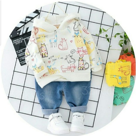 Baju Setelan Anak Laki Laki Hoodie Viral Terbaru 2022 Model Kekinian Trendy Set Celana Anak Pesta Ko
