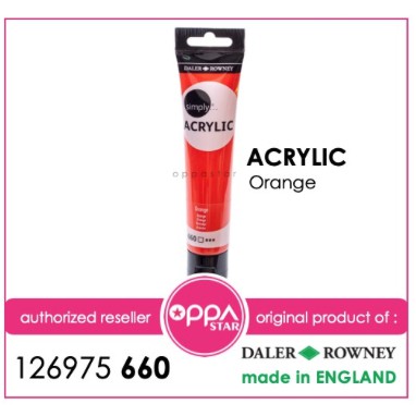 

Cat Akrilik Daler Rowney Simply Acrylic 75 ml Orange 660