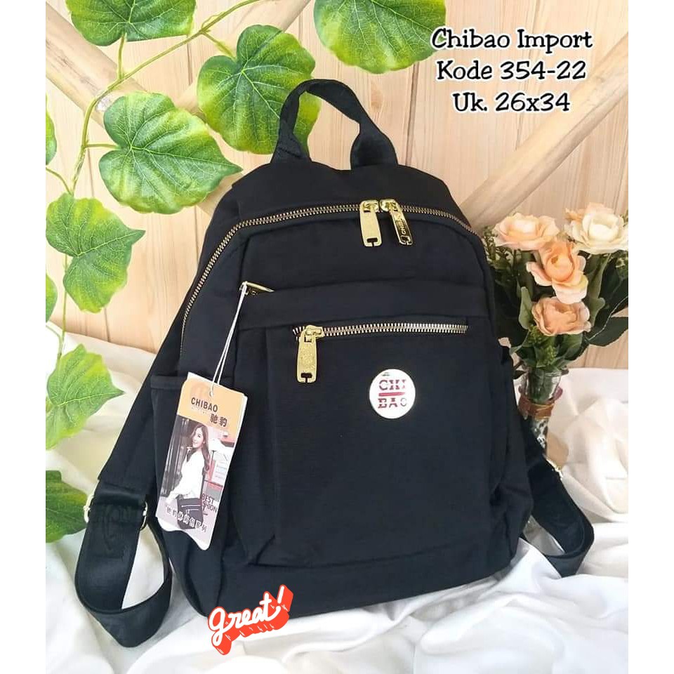 TAS RANSEL WANITA TERBARU BAHAN KANVAS 354-22. RANSEL CHIBAO BEST SELLER CHIBAO RANSEL BAHAN KANVAS!