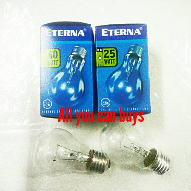 Bohlam Lampu Pijar  Eterna/ Chiyoda 10 - 100 Watt