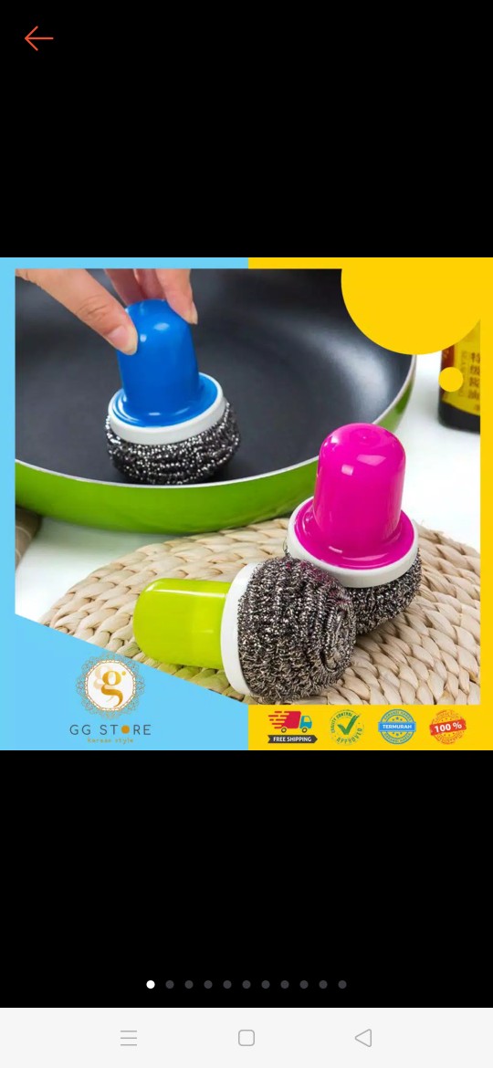 E143 Sikat Serabut Baja Pembersih Peralatan Dapur Alat Cuci Sikat